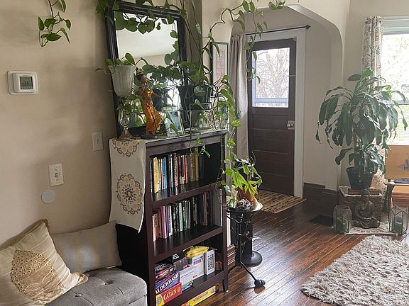Living room with extra space to side