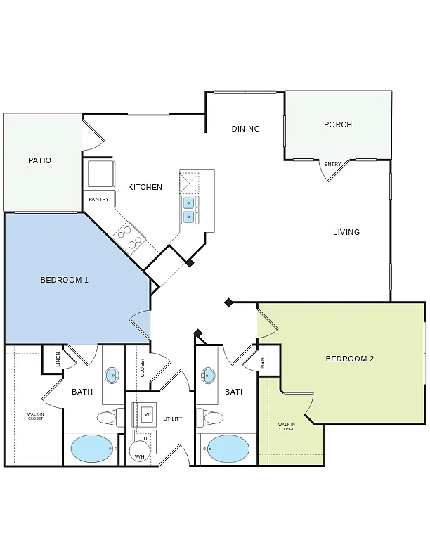 Floor plan B5 (Bottom Unit)