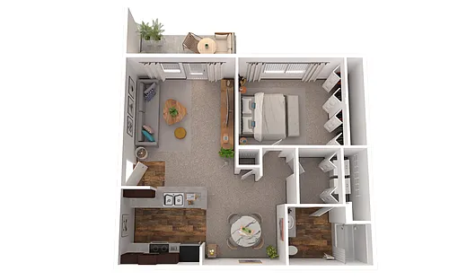Floor plan 1 Bedroom, 1 Bathroom