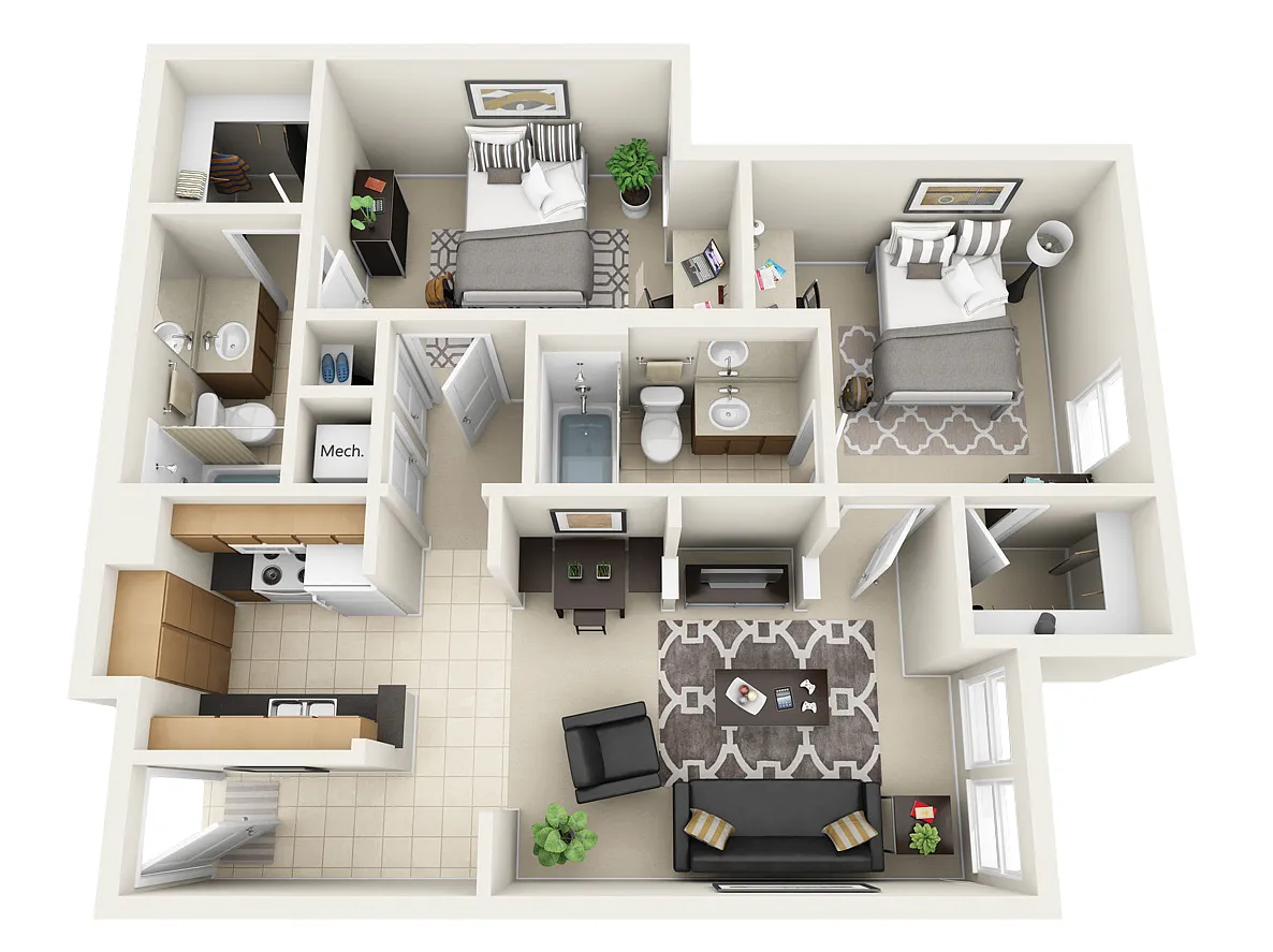 Floor plan 2X2