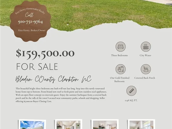 80 N Elmhurst St, Clarkton, NC 28433