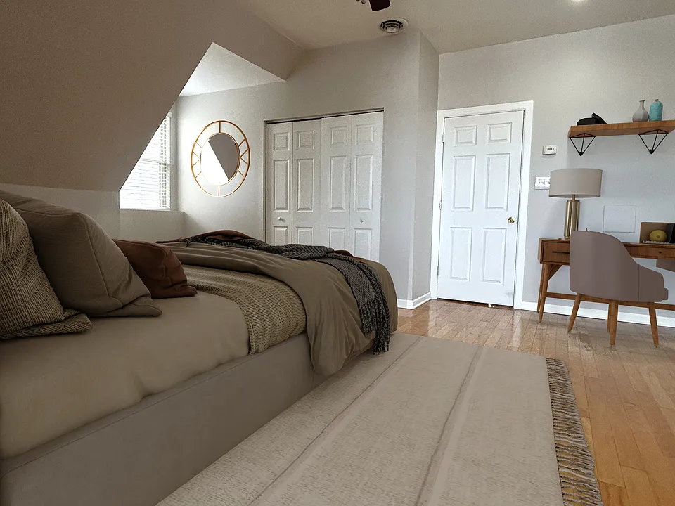 Master bedroom w/ large closet for ample storage
