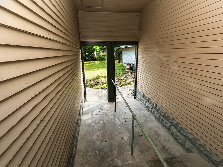 Exit of back door