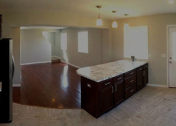 Kitchen looking towards the back yard