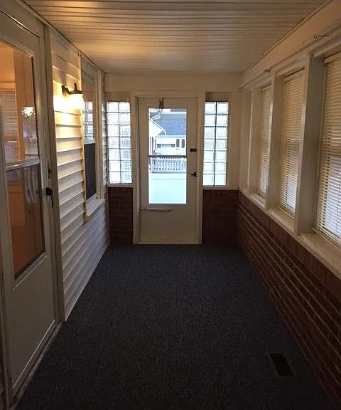 Enclosed porch provides extended living space
