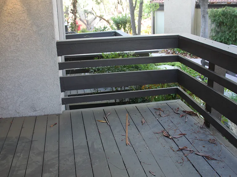 Large Wood Deck Balcony off Main Living Area