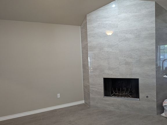 Sleek new fireplace
