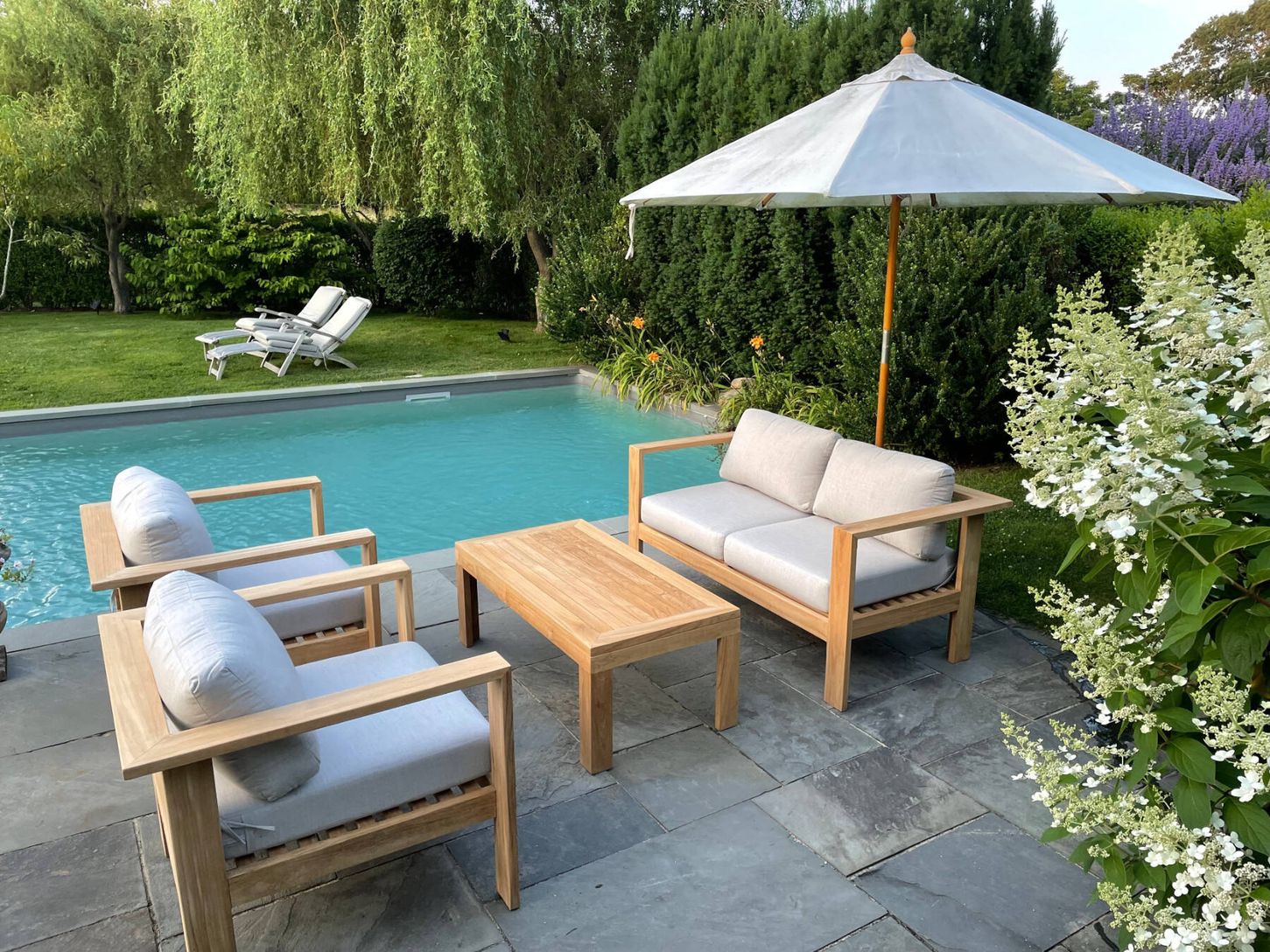  Teak Furniture Poolside