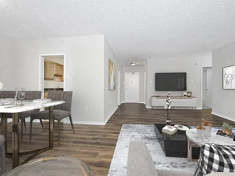 Living Room With Dining Area