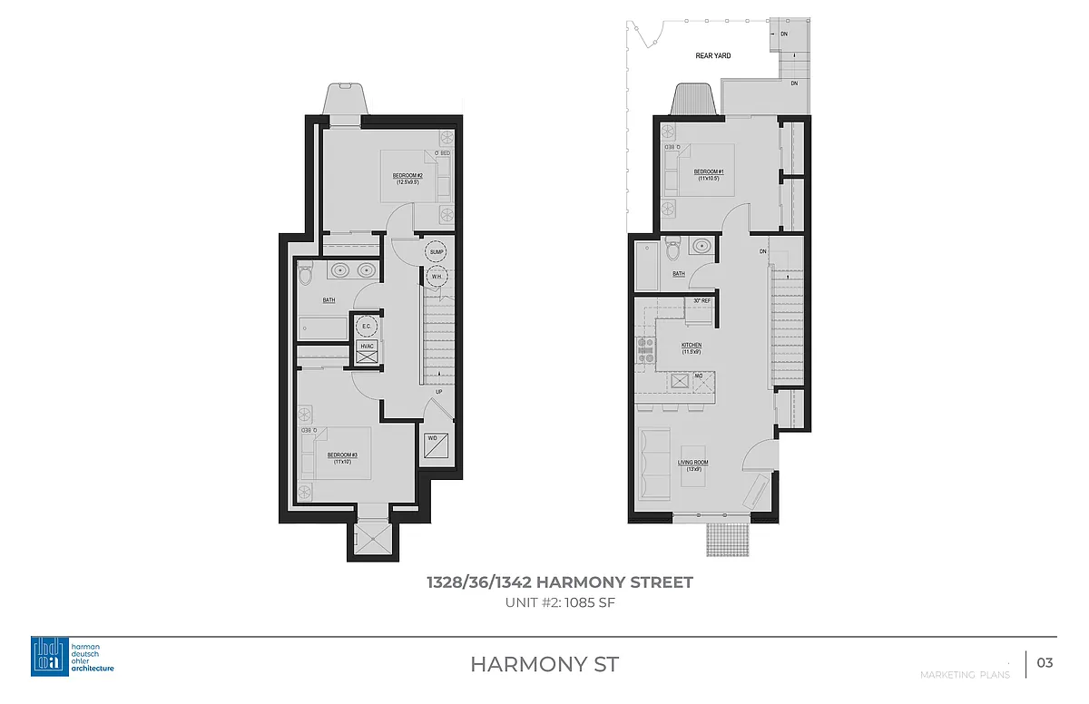 Floor plan 3 Bedroom 2 Bath