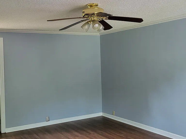 Family room with door to backyard