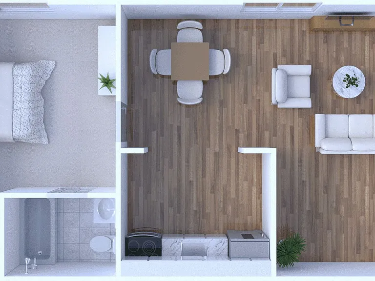 1 bed 1 bath | 500 sq ft | Ascott
