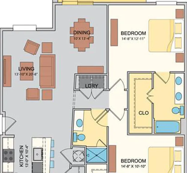 Bristol - Garage Included Floorplan Diagram