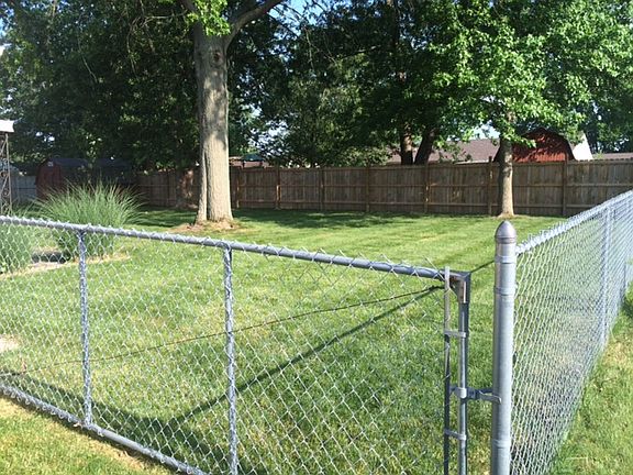 Fenced in back yard