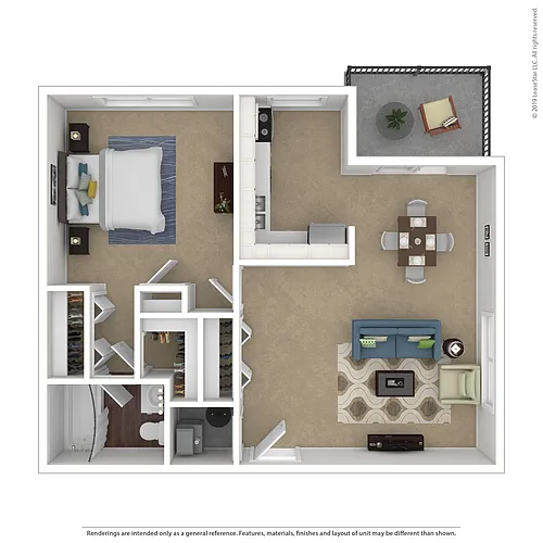 Floor plan Birch 1x1