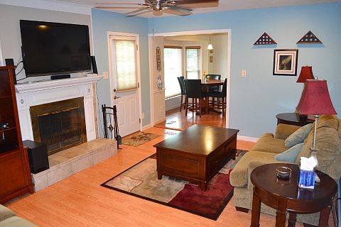 Living Room to the Kitchen