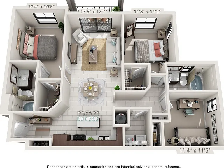 Solle Davie Luxury Apartments - Valencia - 2 Beds - 2 Baths - 1267 Sq. ft.