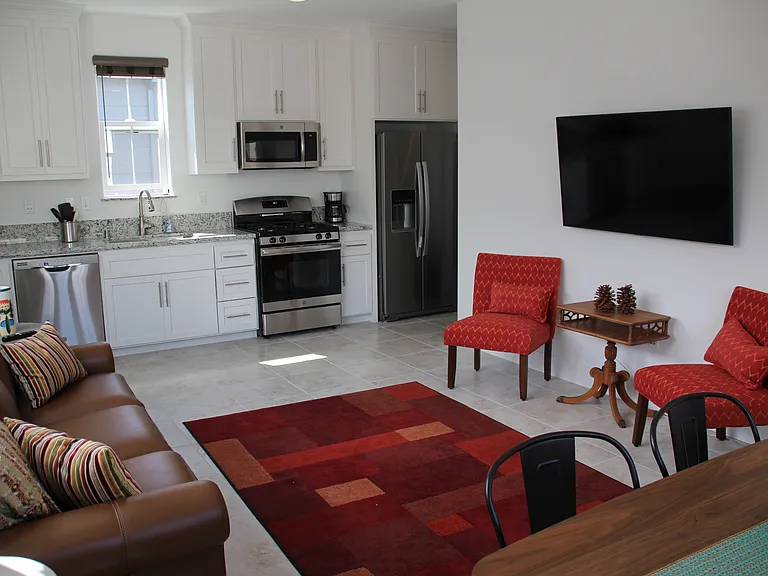 large living area open to kitchen