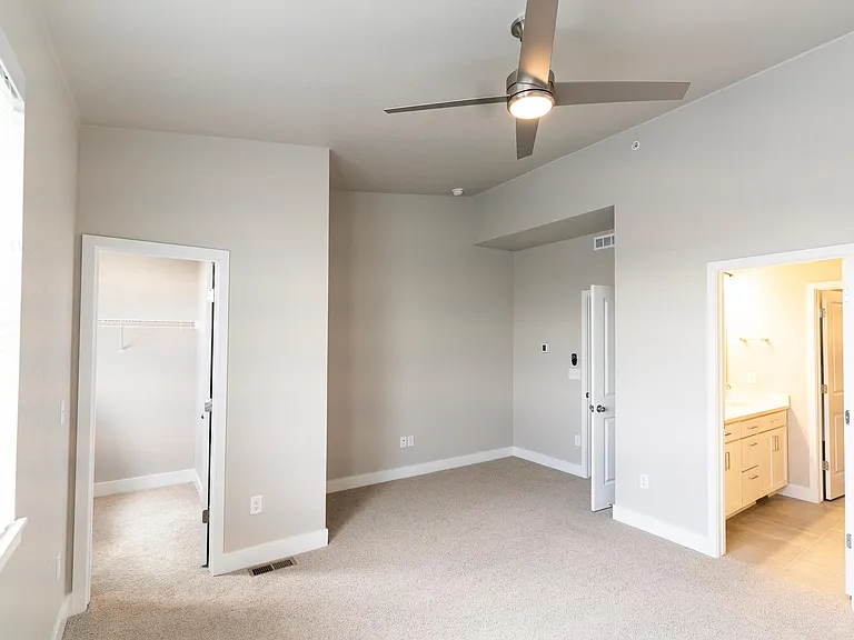 Larger bedroom with walk in closet (top level)