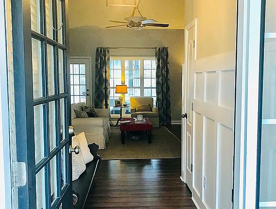 Foyer with wainscoting