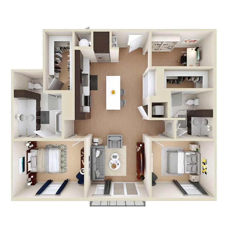 Floor plan B1 + DEN