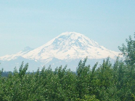 Beautiful view of Mt Rainier from the back deck and kitchen window