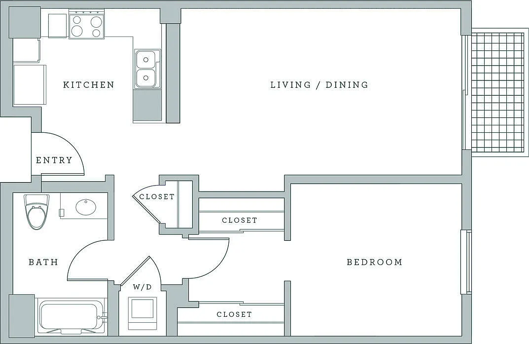 Floor plan 1H - Renovated