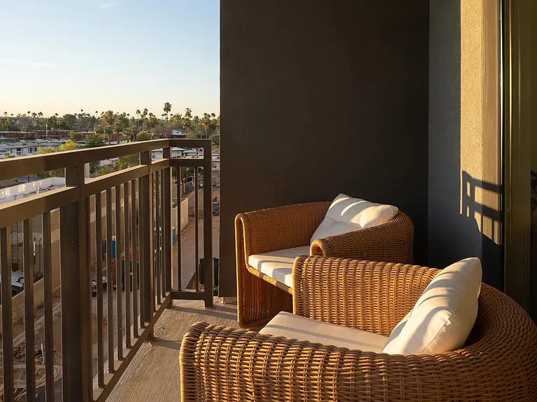 A private balcony retreat with sunset views_your own outdoor escape above the city.