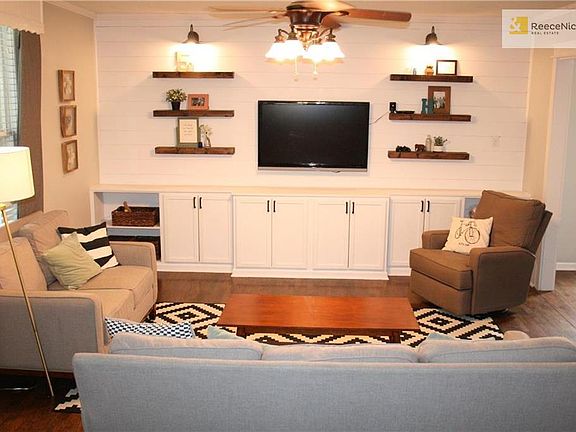Formal Living room with new additional built-in cabinets