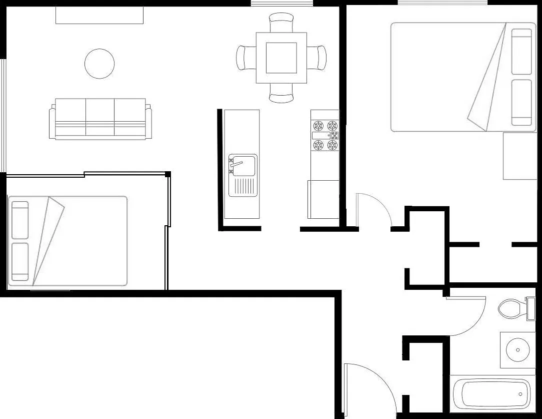 2 bed, 650 sqft, $2,590 — Photo 3