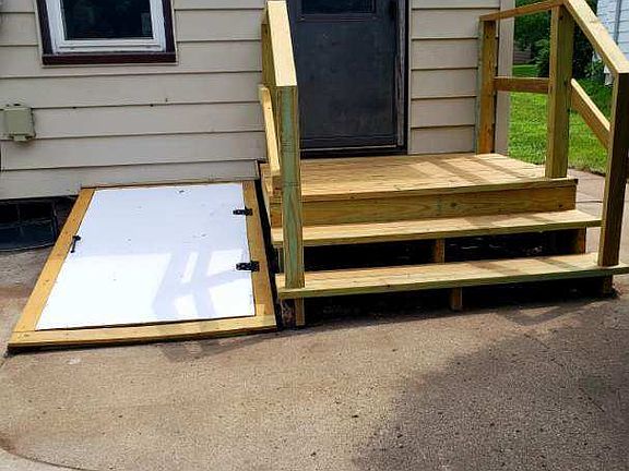 New steps and door
