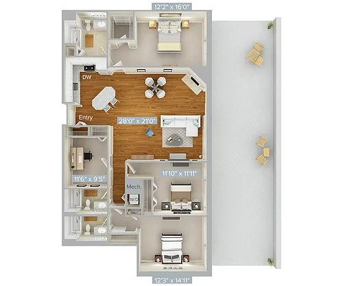 Floor plan CD3-1830