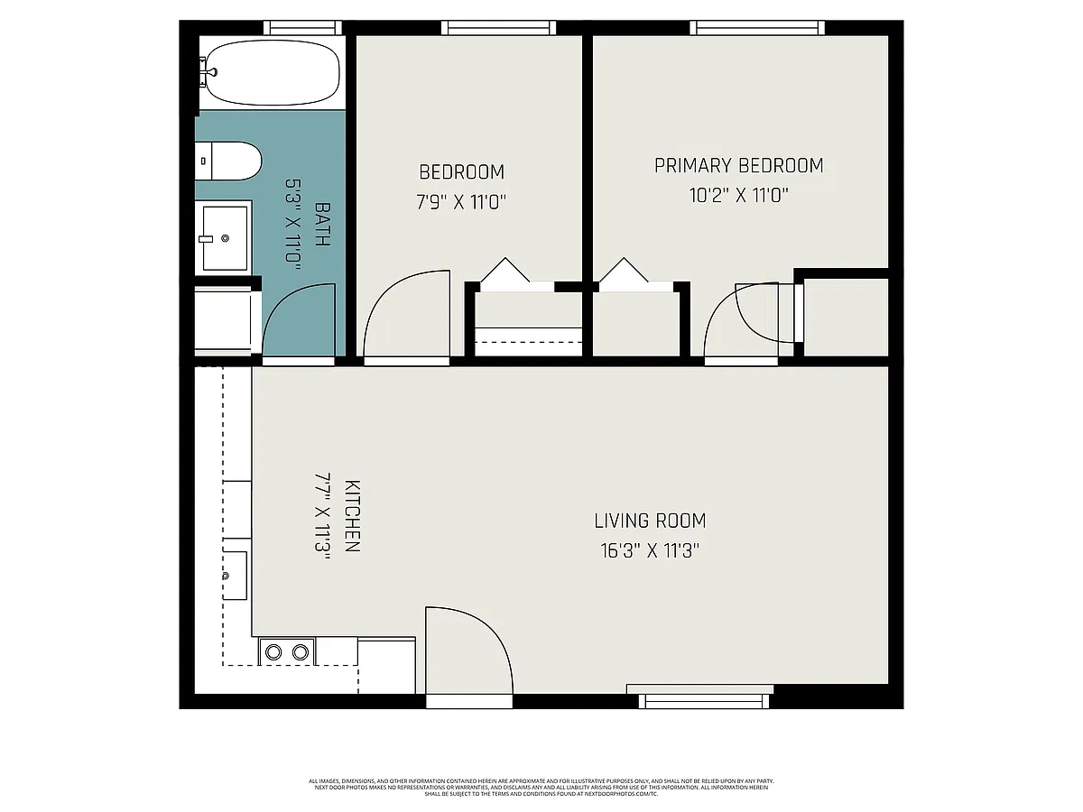Floor plan 2-Bedrooms