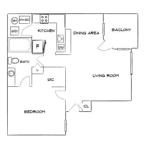 Floor plan Design 1B Premier 3