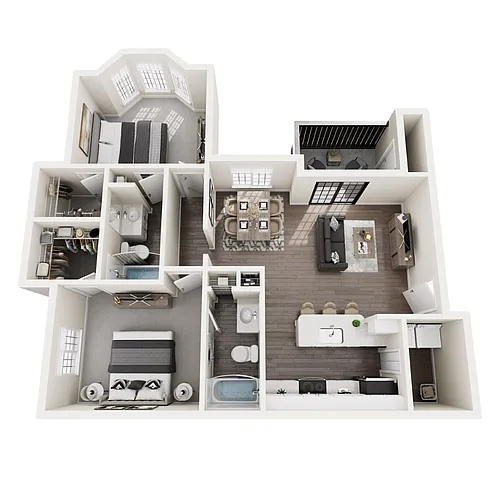 Floor plan B2 Renovated