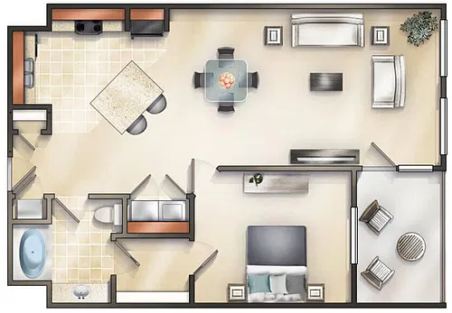 Floor plan The Fairfield with Balcony