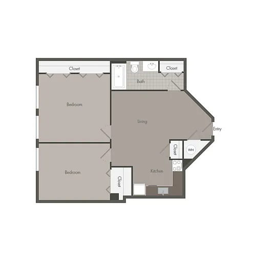Floor plan 2 Bedroom 1 Bathroom A