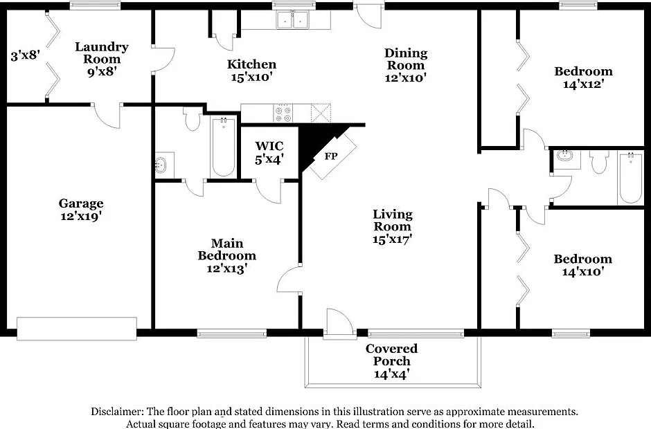 3 bed, 2.0 bath, 1216 sqft, $2,340 — Photo 2