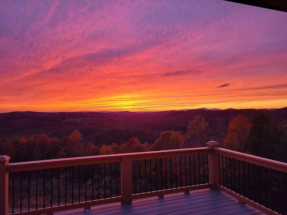 mountain sunset view