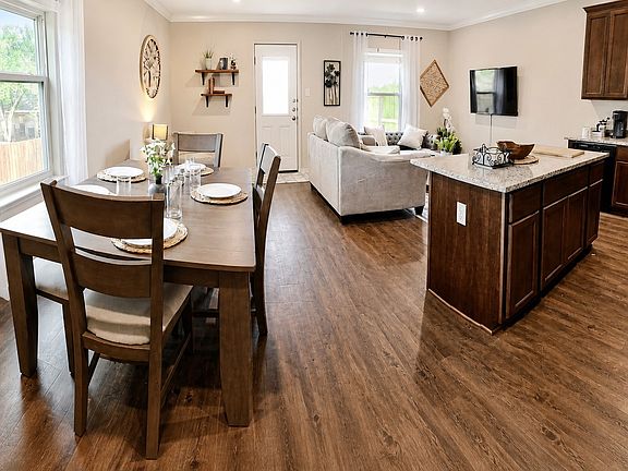 Living room, Dining room, & Kitchen