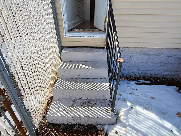 Back Steps (these will be dark gray epoxy painted before move in)