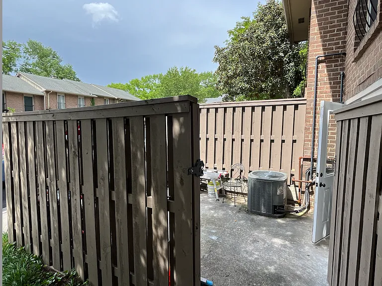 Private Front patio has plenty of room for sun lounger and patio furniture