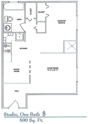 Floor plan Studio
