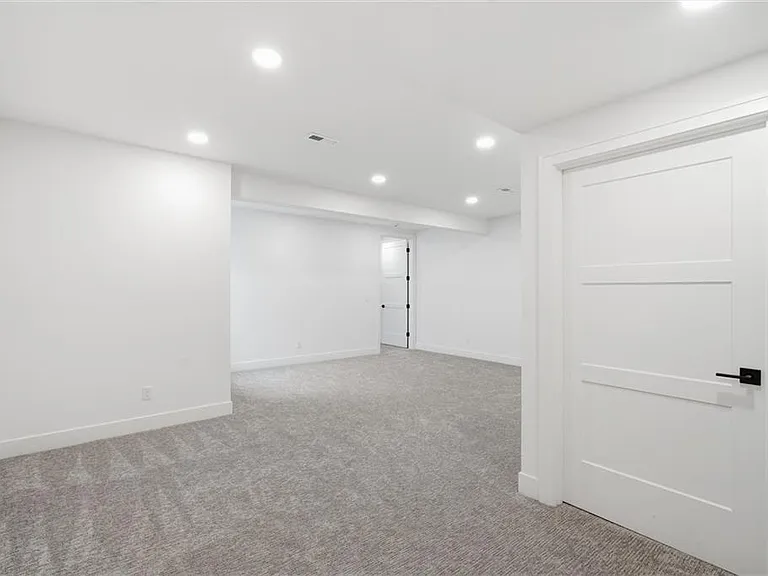 Basement family room this is a deep media closet