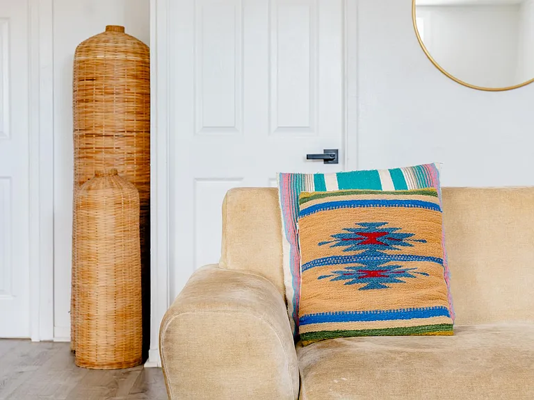 Gather around your cozy living room equipped with high powered air conditioning.