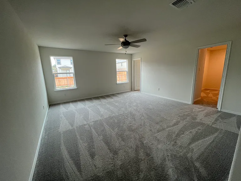 Master bedroom with walk-in closet