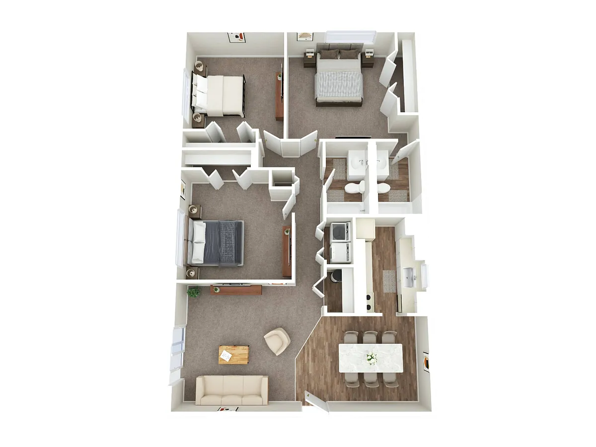 Floor plan 3R - 2BTH