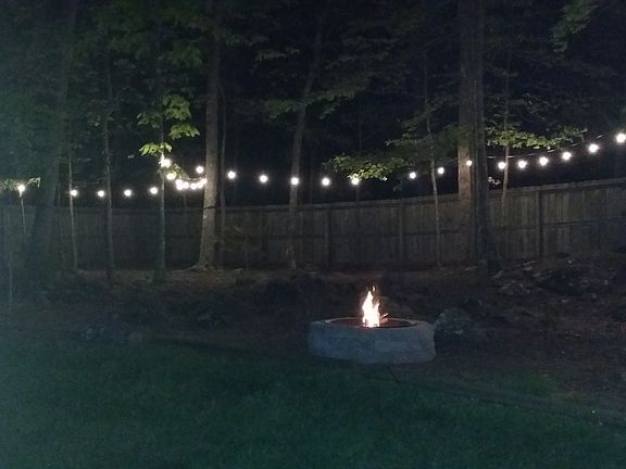 Backyard at night