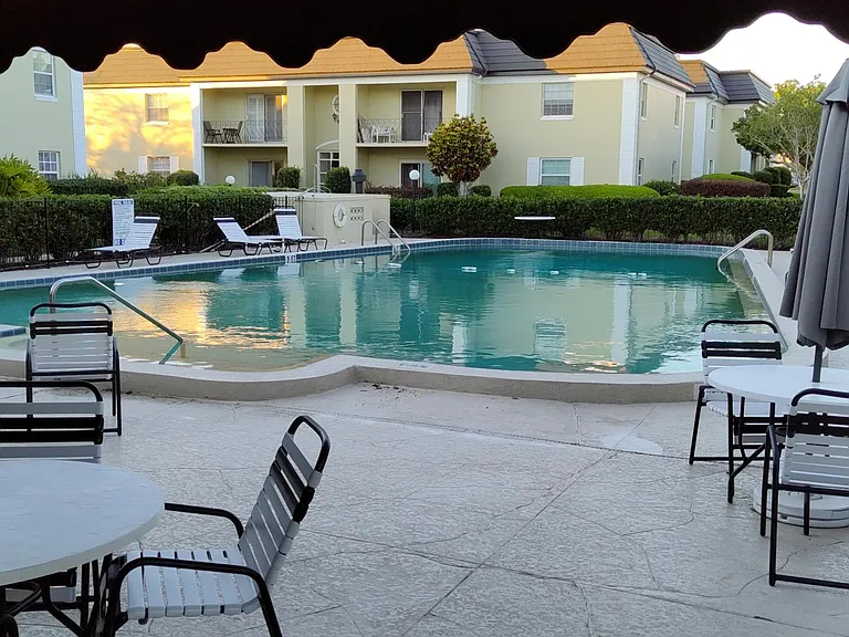 Large community pool that is heated during the winter months.