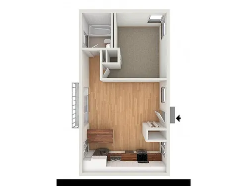 Floor plan One Bedroom EIK